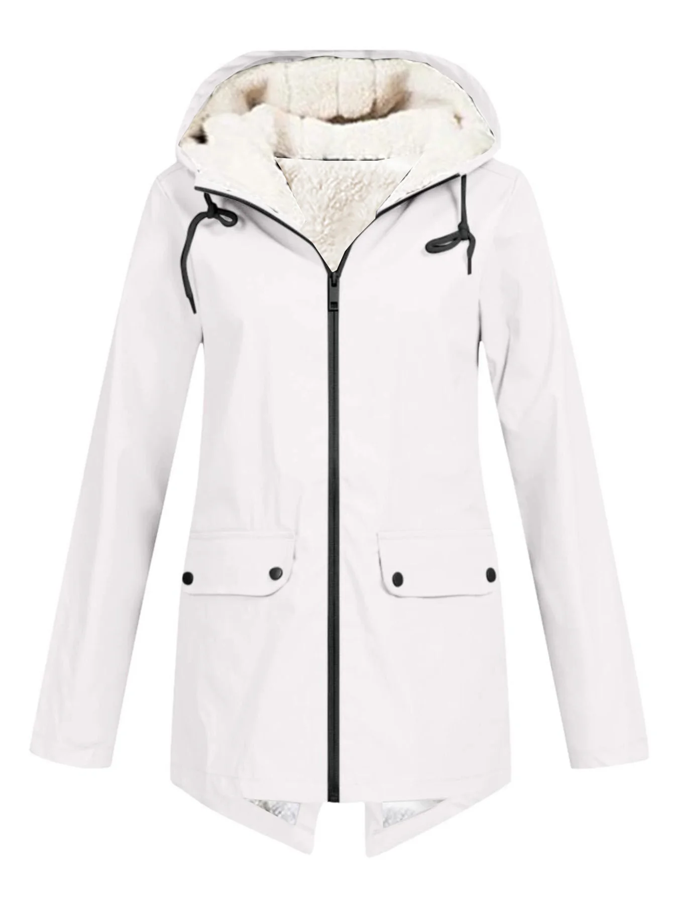 

Women's Long Hooded Jacket Autumn Winter Fashion Casual Plain Long Coat Trendy Chic Daily Wear Style