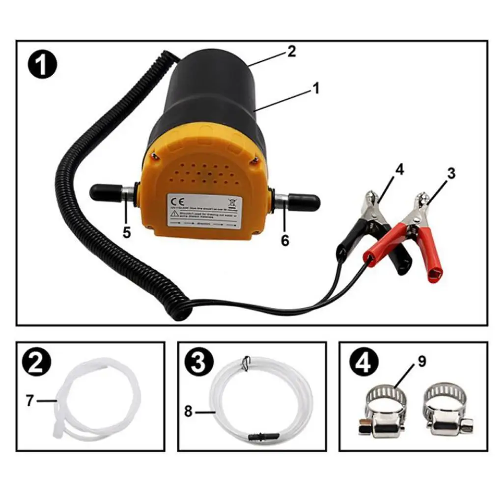 12V Electric Oil Fluid Transfer Extractor Pump Siphon Fuel