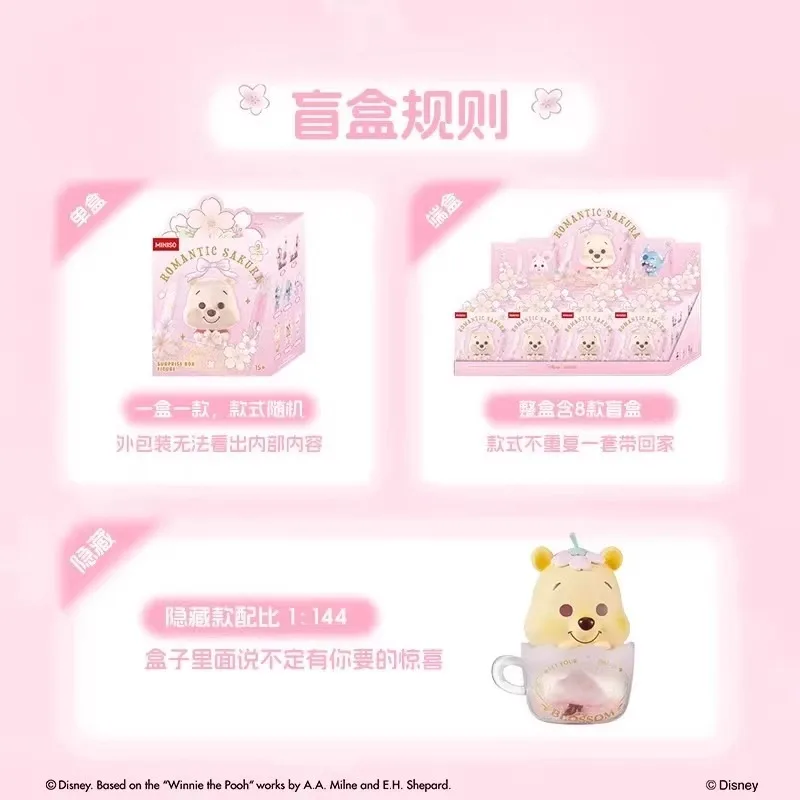 Disney Romance Sakura Stitch Blind Box Kubuś Puchatek Anioł Tygrys Lalka Figurka Prezent