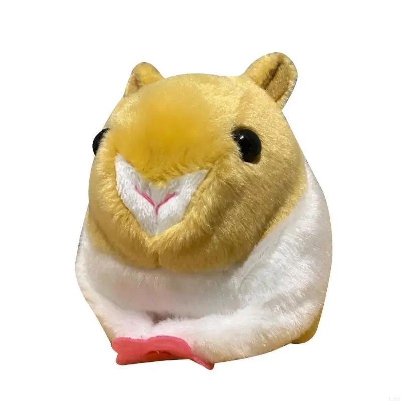 L38E Rotating Rabbit Toy Dancing Rabbit Toy Tail Wagging Stuffed Rabbit Stuffed Hamster Plush Toy Rotating Kids Toy