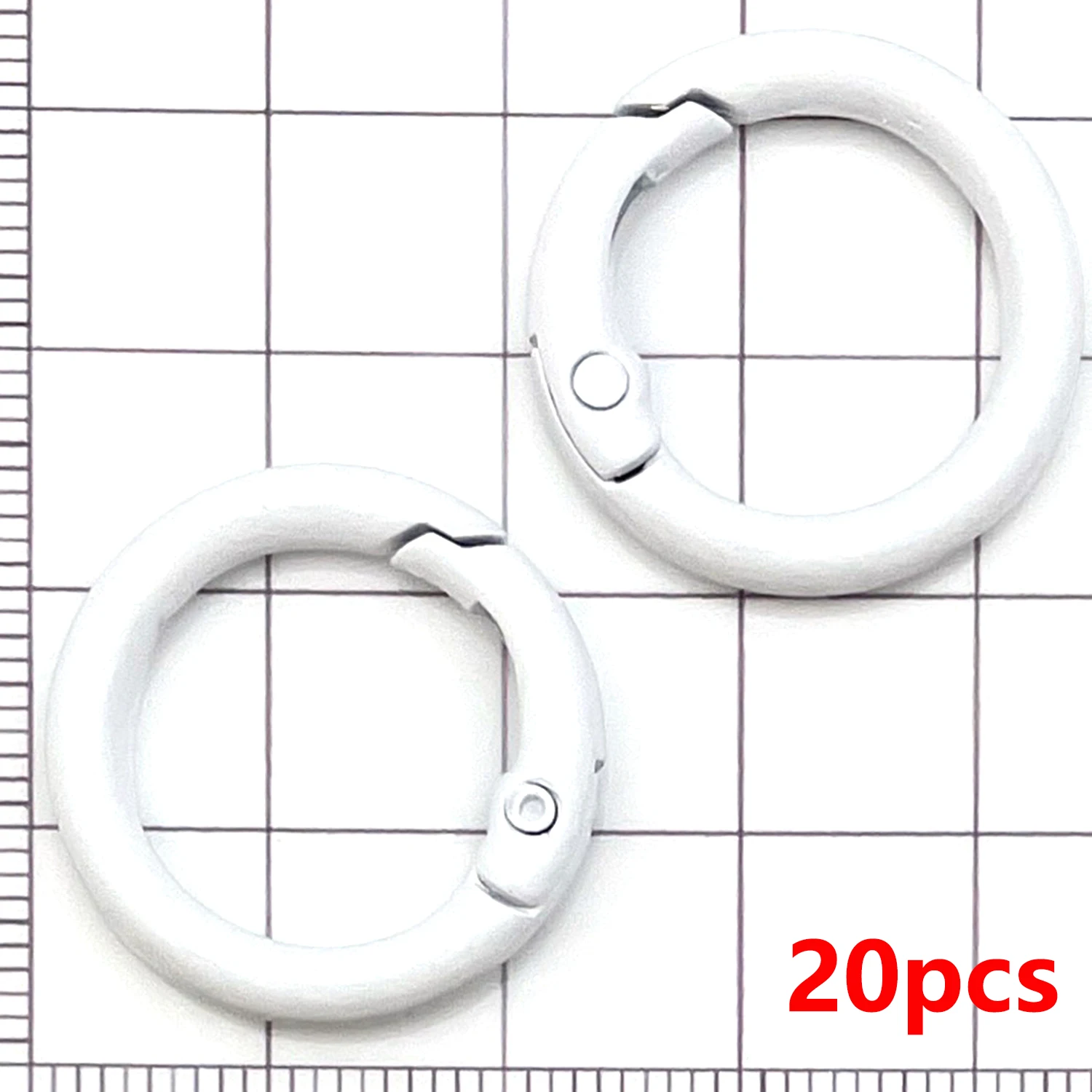 20pcs Matte Spring O Rings for DIY Keychain Making