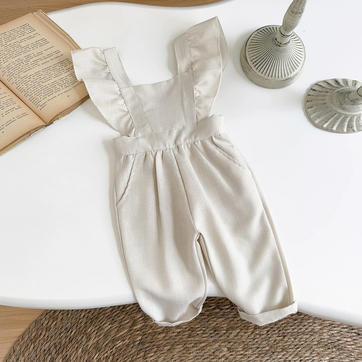 European Style Summer Hot Newborn Baby Girl Clothes Cute Sweet Toddler Strap Jumpsuit Lovely Knit Baby Girl Outfit