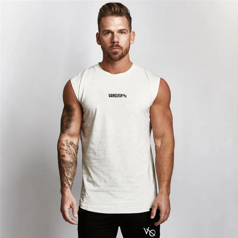 Fitness Summer Sports Men\'s Vest Fitness Running Sleeveless T-shirt Slim-fit Training Clothes