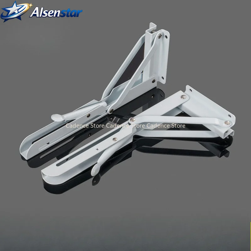 2pcs Bracket Shelves Storage Rack Steel Bracket Triangular Folding Wall Hanging Support Foldable Shelf Angle Mounting Bracket