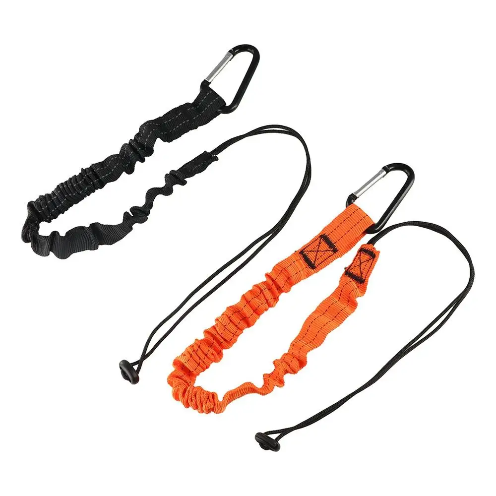 With Carabiner Hook Safety Bungee Tether Anti-Falling Telescopic Tool Safety Rope Climbing Working Aerial Work Tool Lanyard