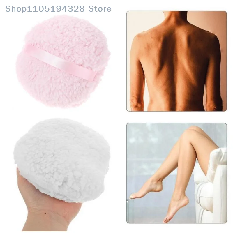 [MP]15cm Oversize Long Plush Powder Puff Extra Large Body Face Powder Applicator Easy To Grip Dust Puff