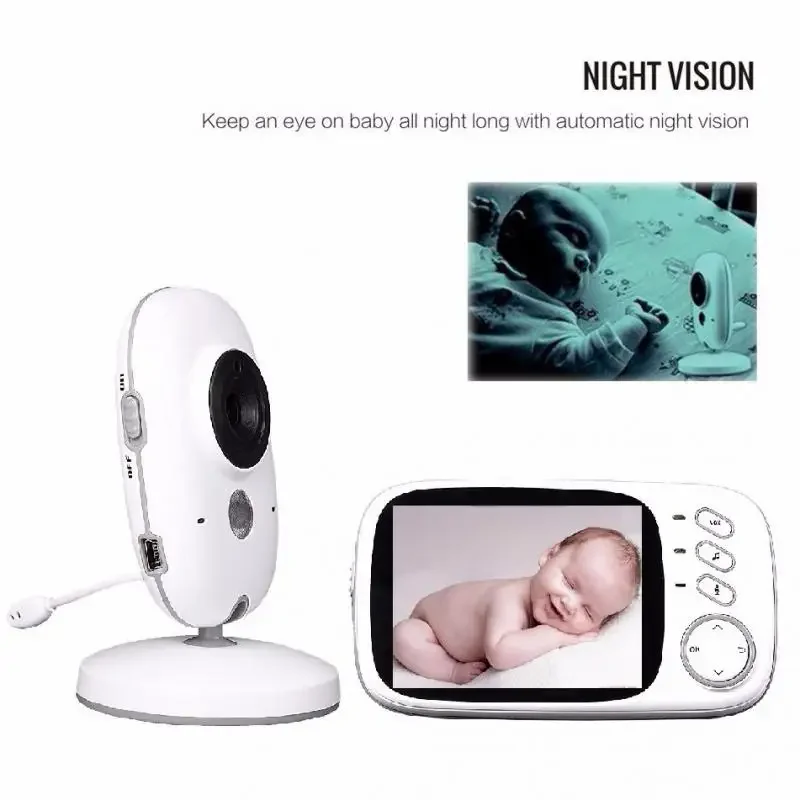 

VB603 Video Baby Monitor 2.4G Wireless With 3.2 Inches LCD 2 Way Audio Talk Night Vision Surveillance Security Camera Babysitter