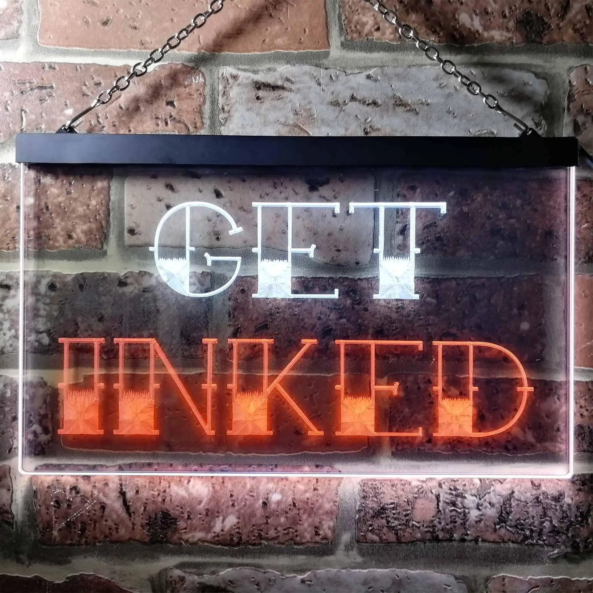 Get Inked Tattoo Piercing Dual-color LED Neon Sign st6-i0548