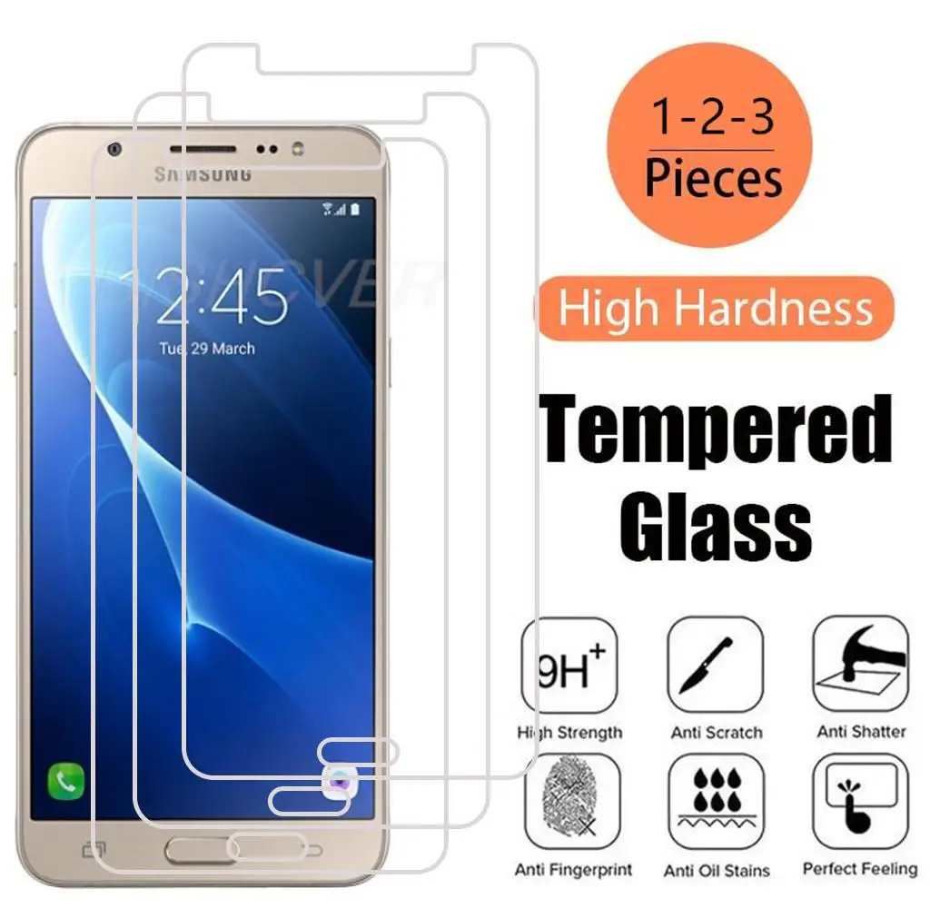 For Samsung Galaxy J7 2015 2016 2017 2018 Tempered Glass Protective On J700 J710 J730 J737 Screen Protector Film Cover