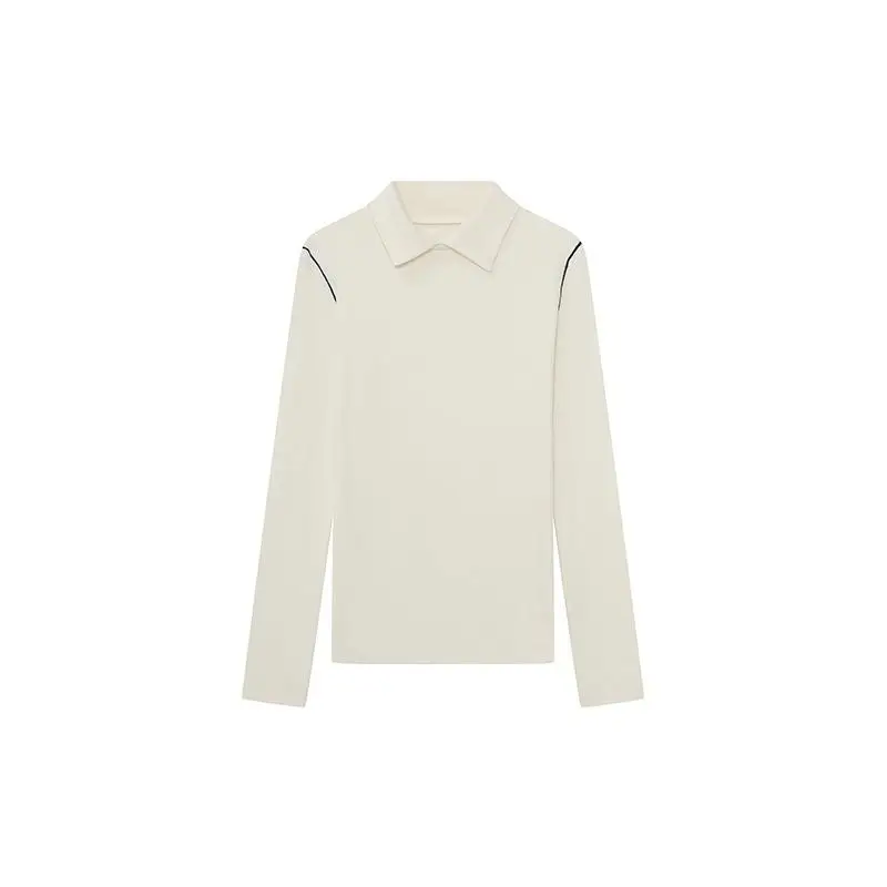 

Women's Lapel Base irt Warm Top Winter Long Sve Leather Fabric Regenerative Cellulose Fiber 00% Simple Sle