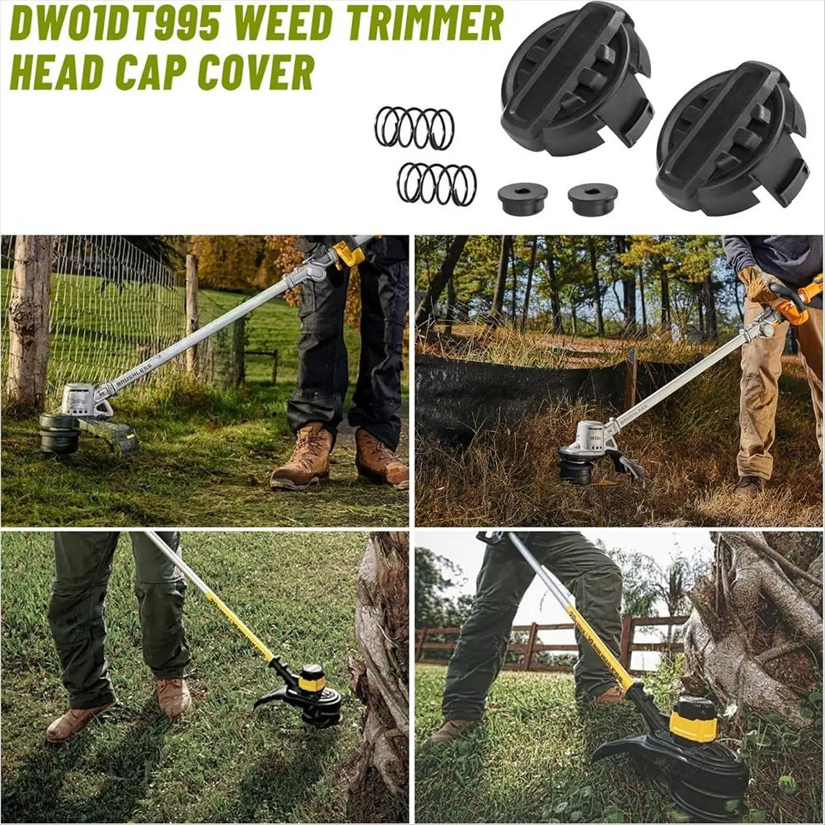【3338 Popular】DWO1DT995 Weed Trimmer Head Replacement for String Trimmer Head Parts, Weed Head Attachments 2set