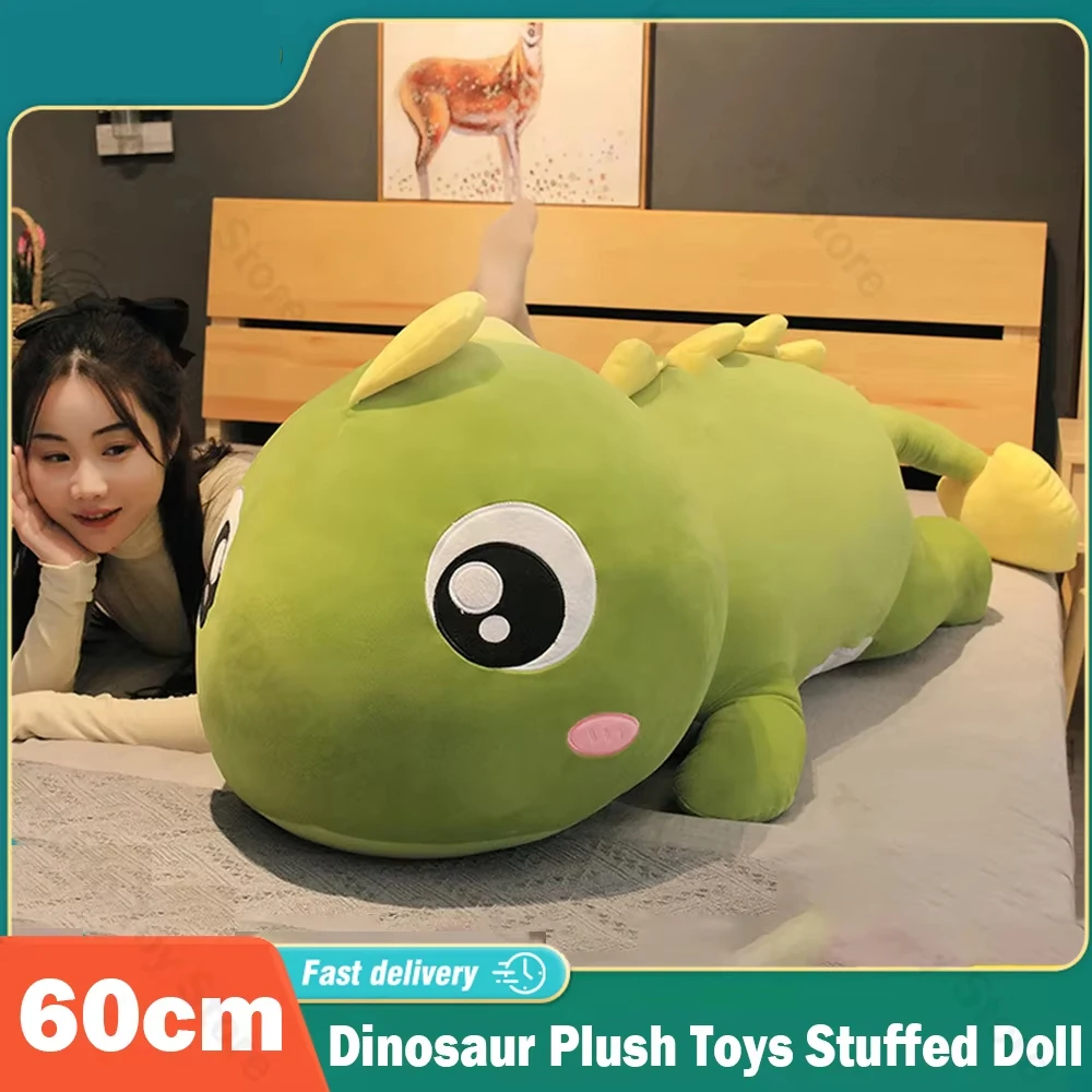 60cm Dinosaur Plush Toys Stuffed Doll Pillow Sleeping Big Decoration Animal Doll Soft Pillow for Kids Girlfriend Birthday Gifts
