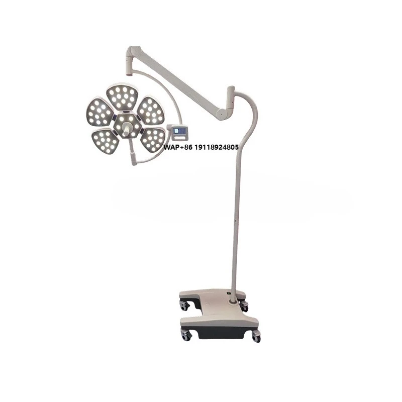 Medical Vertical Mobile Operating Room Light Petal 5 LED Shadowless Surgical Light Equipment