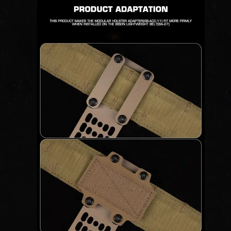 Tactical Hook And Loop Bridge Tactical Modular Holster Adapter Mounting For Panel Two-piece Battle Belt System Tactical Gear