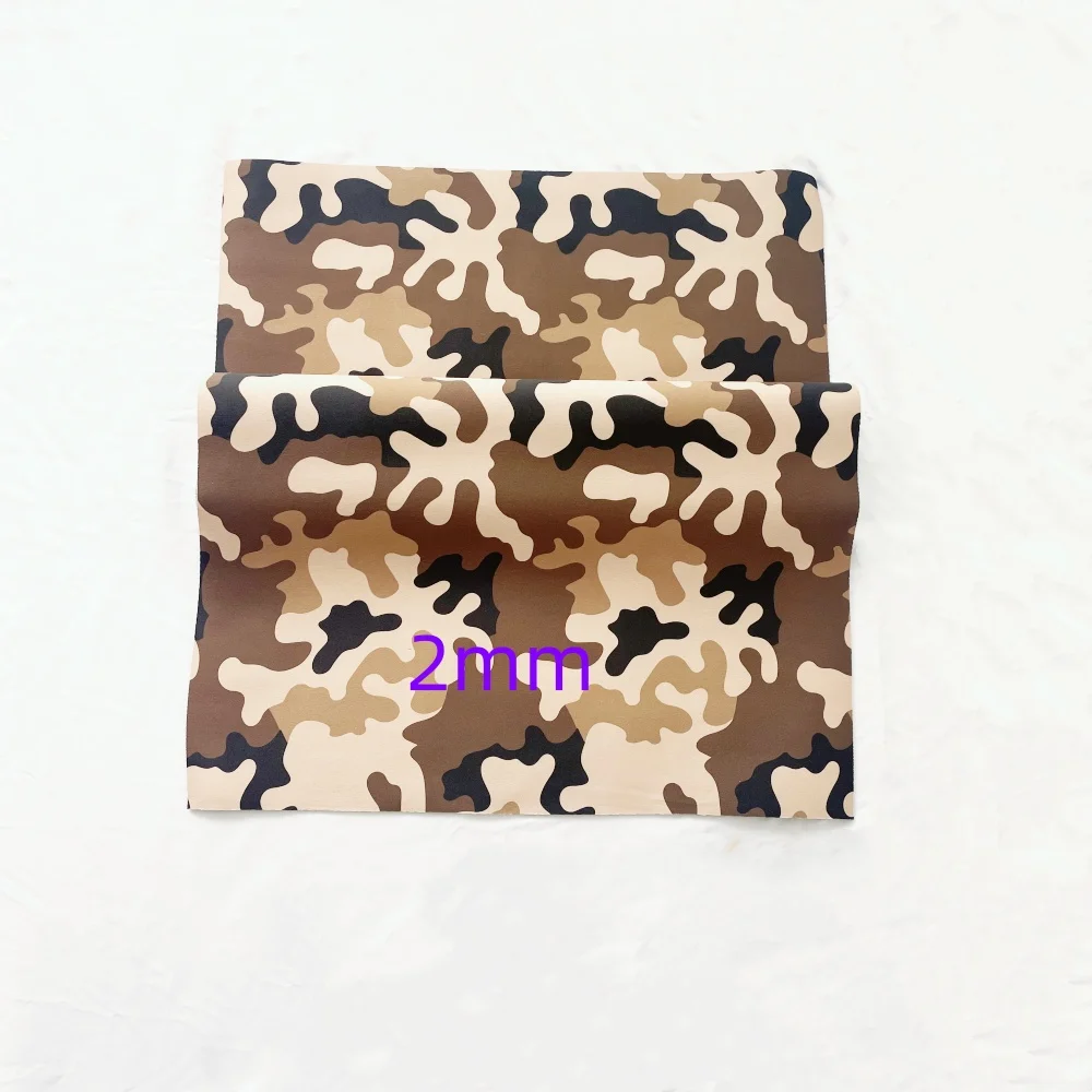 2mm thick camouflage neoprene waterproof and windproof SBR wetsuit stretch fabric sewing fabric stretch tricot bag