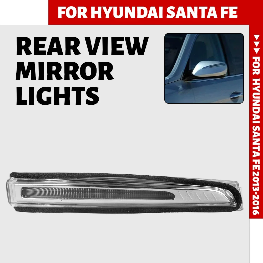 For Hyundai Santa Fe XL 2013 2014 2015 2016 Led Rearview Mirror Light Turn Signal Marker Blinker Lamp 87613B8000 87623B8000drl