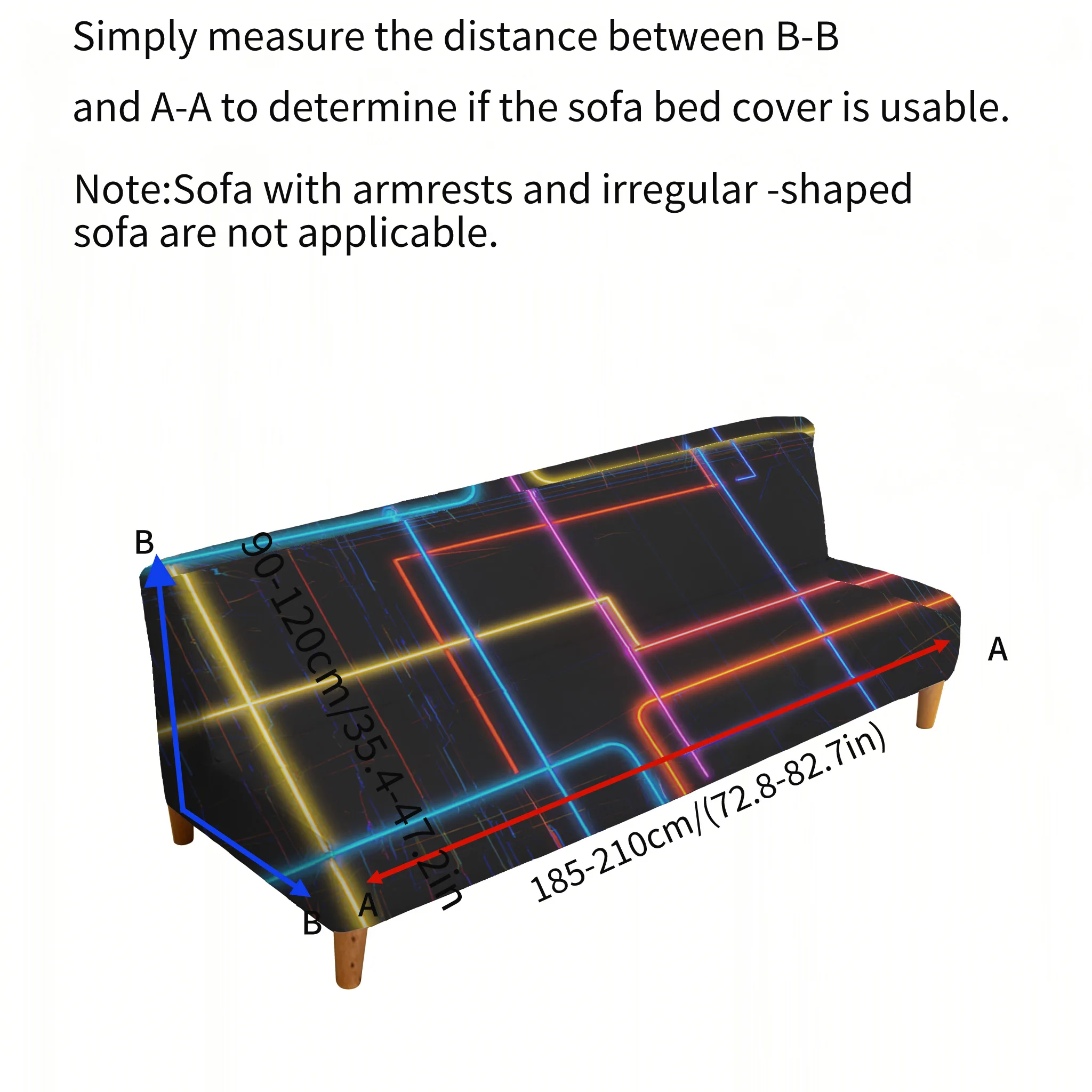 Technical line elastic sofa bed cover, living room sofa bed cover, dustproof machine washable sofa bed cover