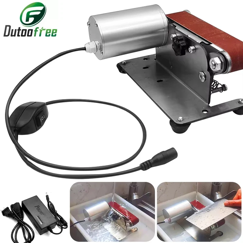 

110V-220V Waterproof Mini Belt Grinding Machine Tool Sharpening Machine Sanding Grinding Electric Sander DIY Polisher Machine