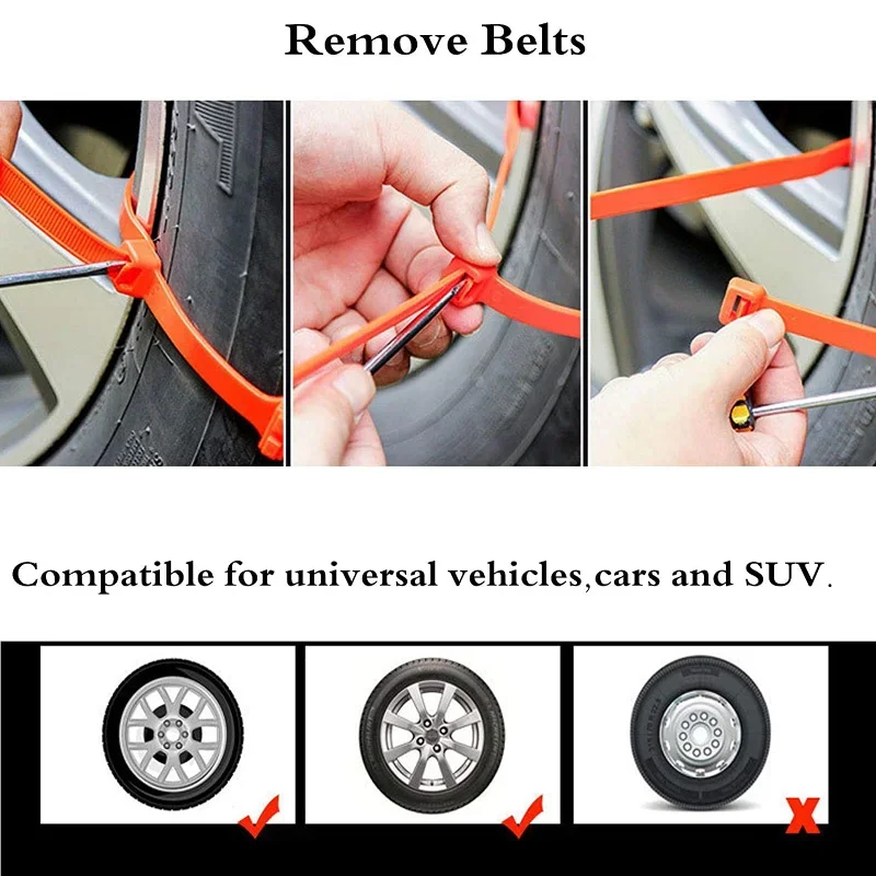 5/20Pcs Anti Skid Snow Chains Car Winter Tire Wheels Chain Winter Outdoor Snow Tire Emergency Anti-Skid Auto Accessories