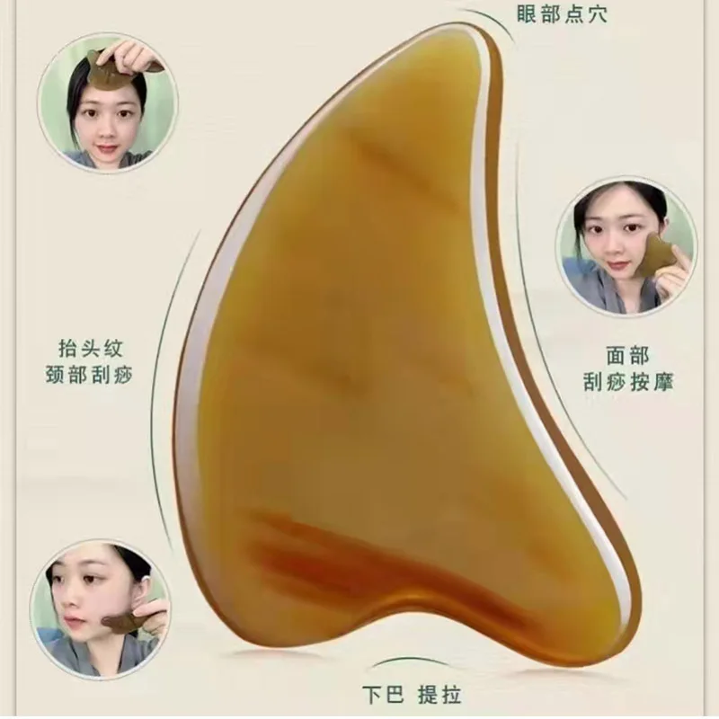 Factory Wholesale White Buffalo Horn Dolphin Board Scraping Dolphin Tablets Pull Tendons Natural Facial Female Facial Acupunctur