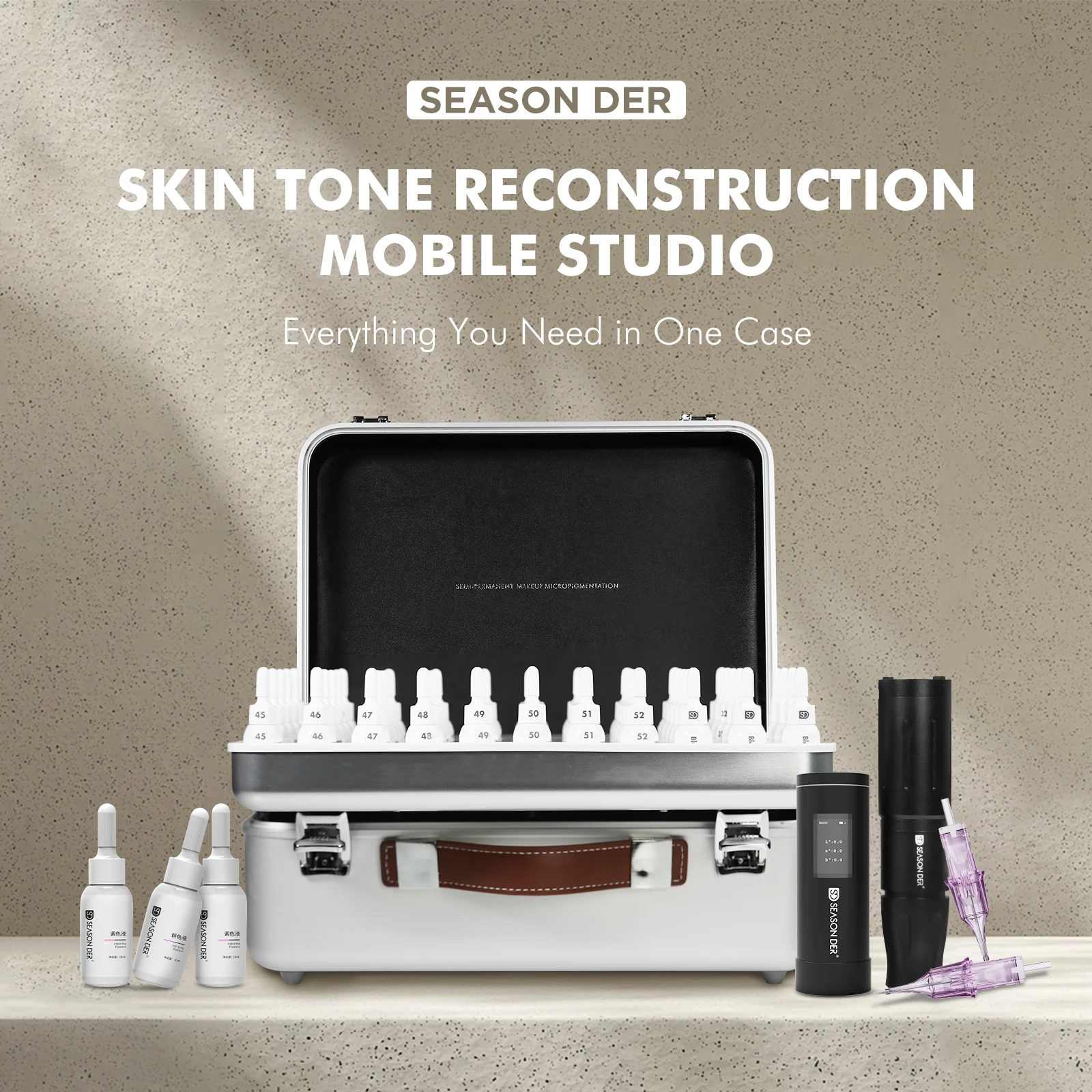 SEASON DER Skin Reconstruction Kit – Intelligent Color Matching Professional Permanent Makeup & Scar Camouflage Tattoo Ink Set