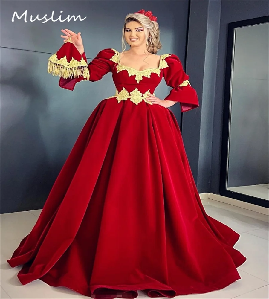 Гламурное арабское красное вечернее платье, кафтан, восточные вечерние платья для выпускного вечера, обручальное платье, элегантное платье на день рождения по индивидуальному заказу
