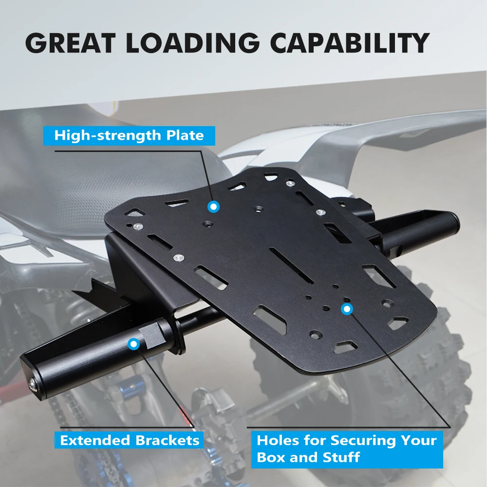 NICECNC 52mm*35mm ATV Rear Luggage Rack For Yamaha Raptor 700R YFM700R 700 YFM700 Rear Luggage Rack Bracket Holder Aluminum