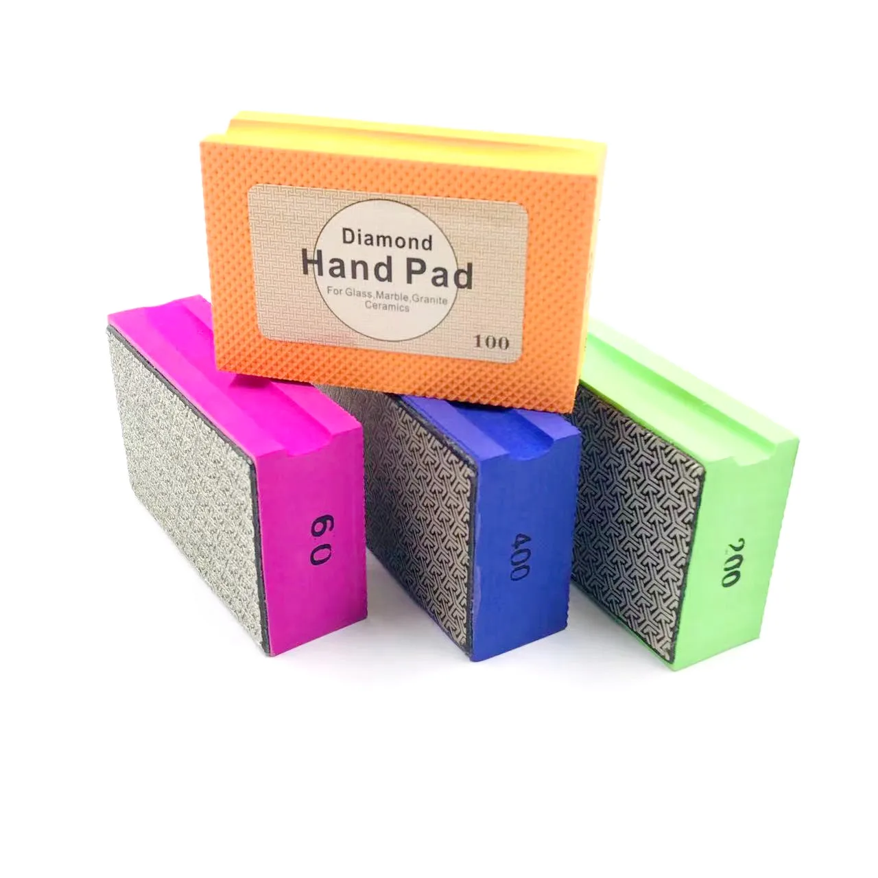 1/4 Stück Diamant-Handpolierpads 95x60mm Fliesen-Glas-Schleifblock-Polierpad Stein-Marmor-Keramik-Schleifscheibe – Detail 7