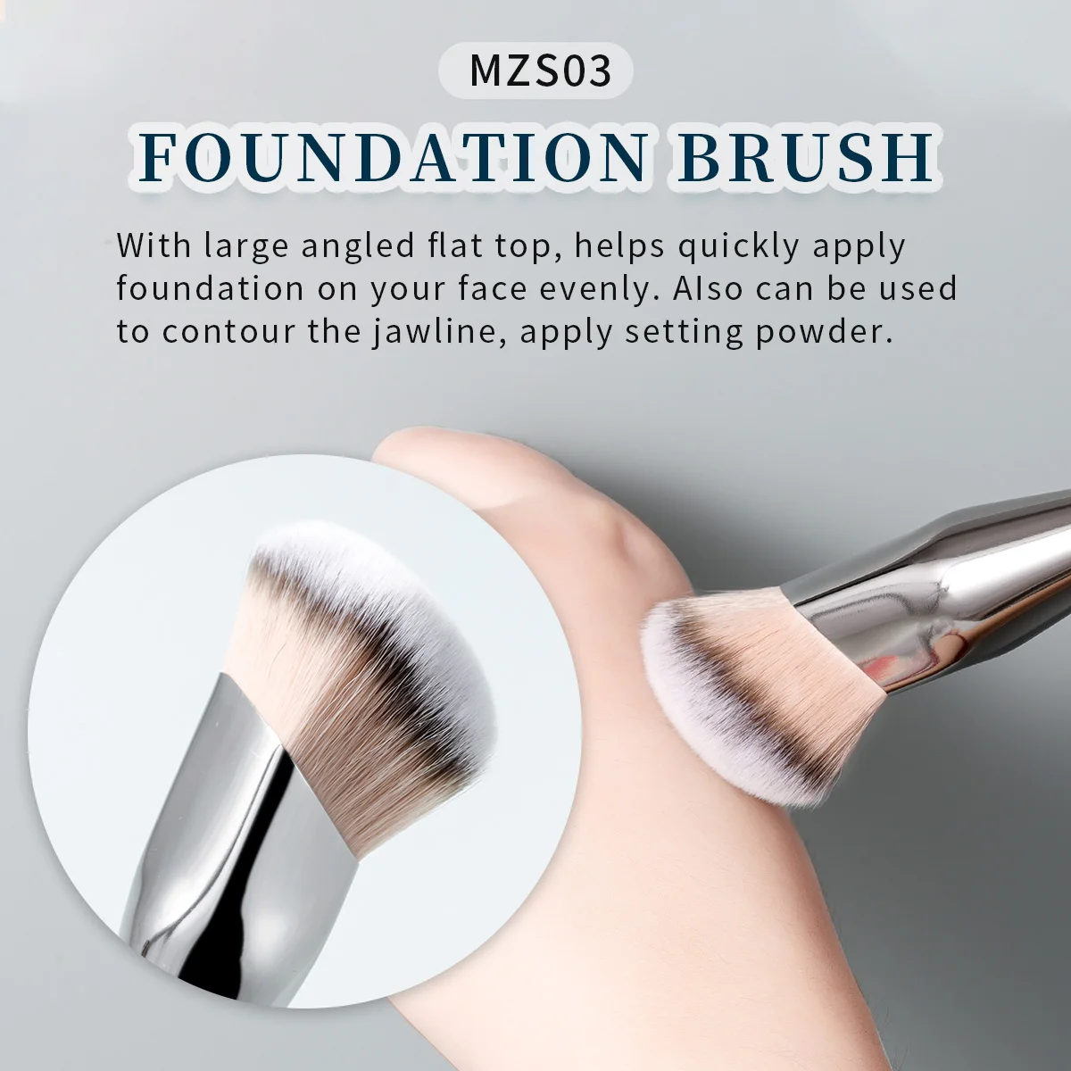 OVW Angled Liquid Foundation Brushes Synthetic Hair Concealer Powder Contour Blush Highlighter Makeup Brush