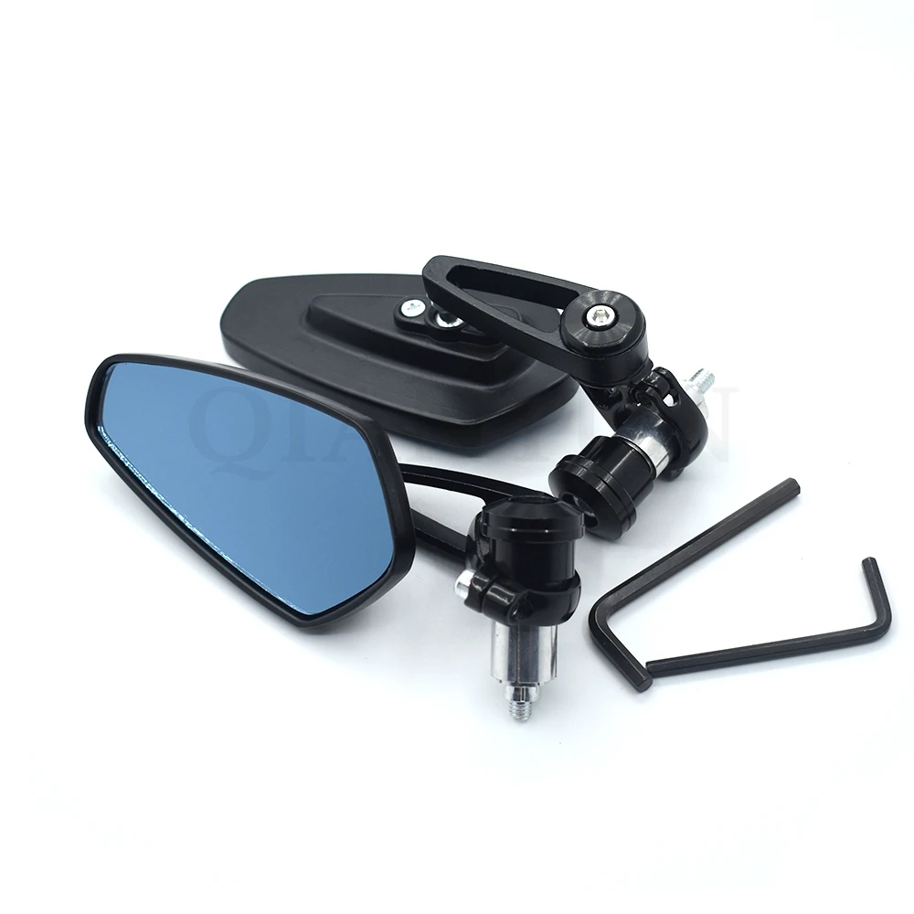 Universal black 7/8\'\' 22mm motorcycle side mirror handlebar end mirror For Kawasaki Ninja 650R ZX6 ZX6R 636 ZX6R Z800 Z900 Z1000