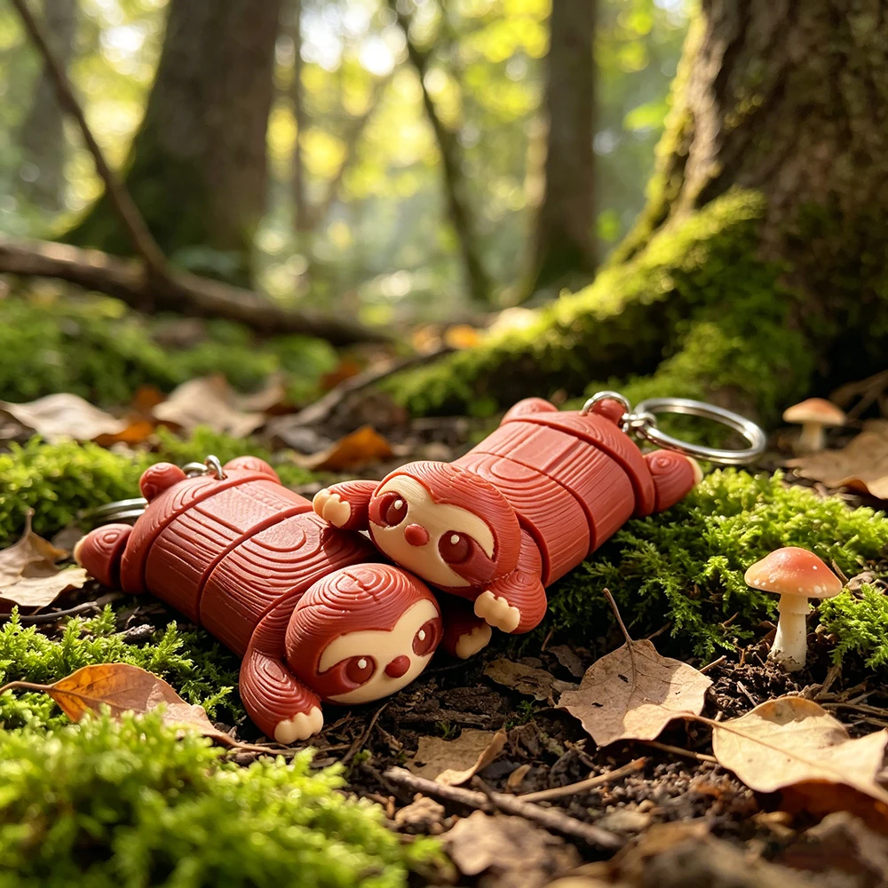 3d Printing Cute Sloth Keychain Fantasy Theme Design, Mobile Backpack Pendant, Mobile Phone, Car, Etc