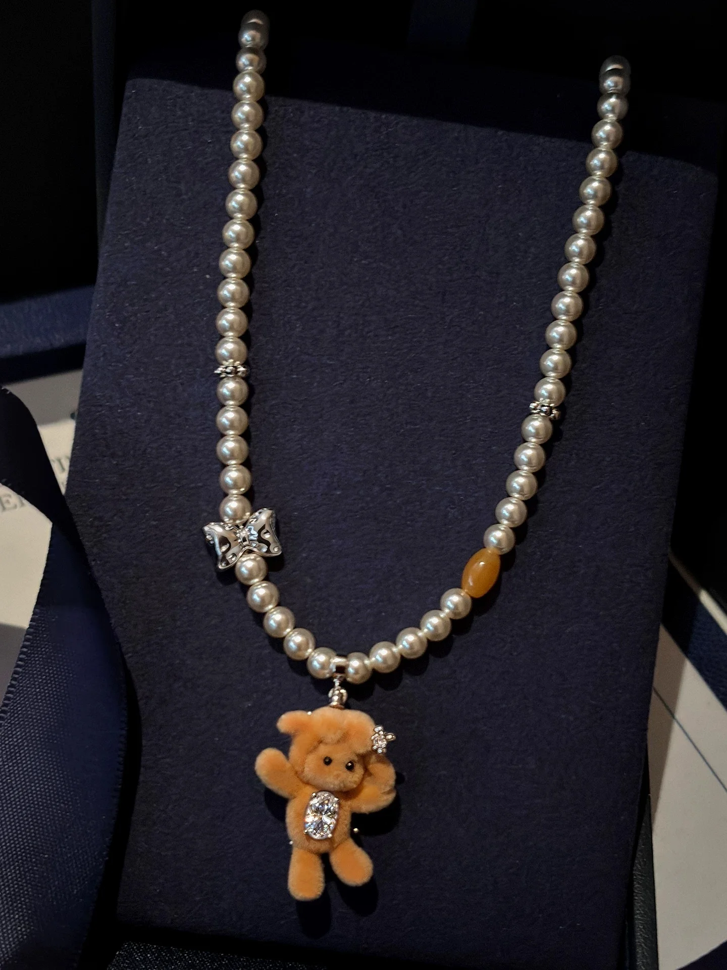 Cute Flocking Lamb Pendant Pearl Necklace for Women New Vintage Delicate Unique Luxury Clavicle Choker Neck Jewelry
