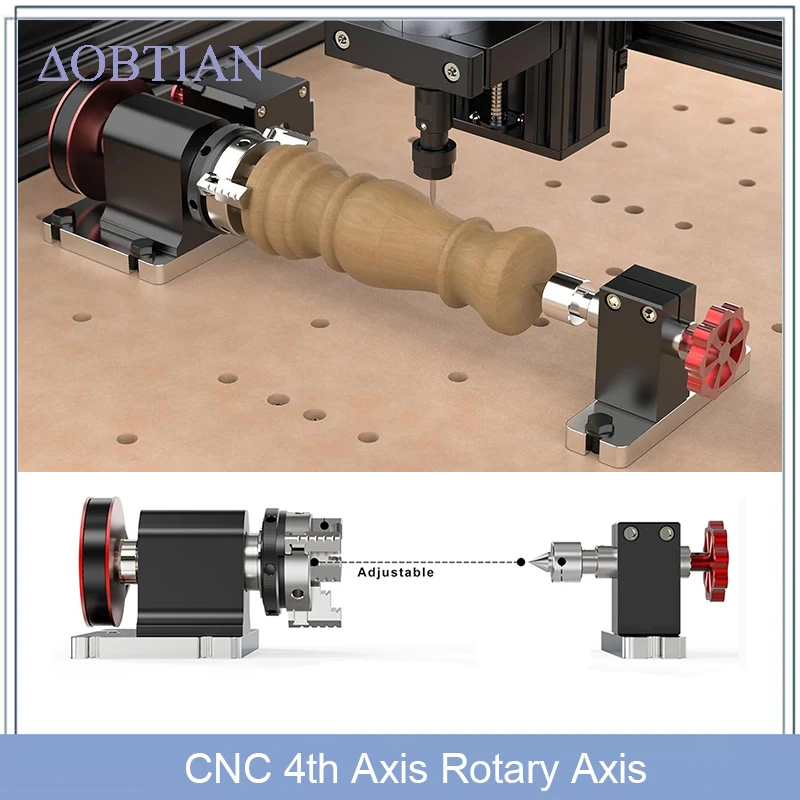 

CNC 4th Axis Rotary Axis For TTC450 CNC Milling Machine 3-Jaw Chuck Structure Rotary Axis Clamp Diameter 4-60mm