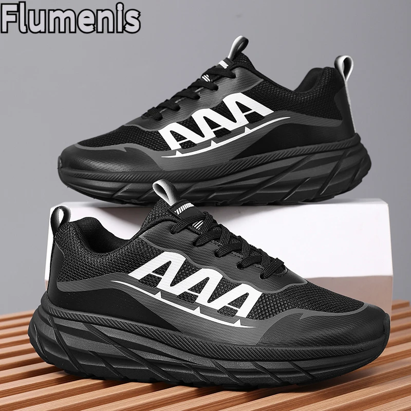 Unisex Breathable Running Shoes Thick Bottom Casual Speed Competition Outdoor Sports Sneakers Lightweight Anti-slip Wear-resi