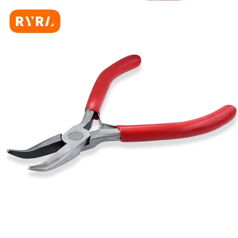 Multifunctional Pliers Nylon Flat Mouth Clamping Wire Pliers Carbon Steel Clamp Adjustable Mini Jewelry Pliers DIY Handwork Tool