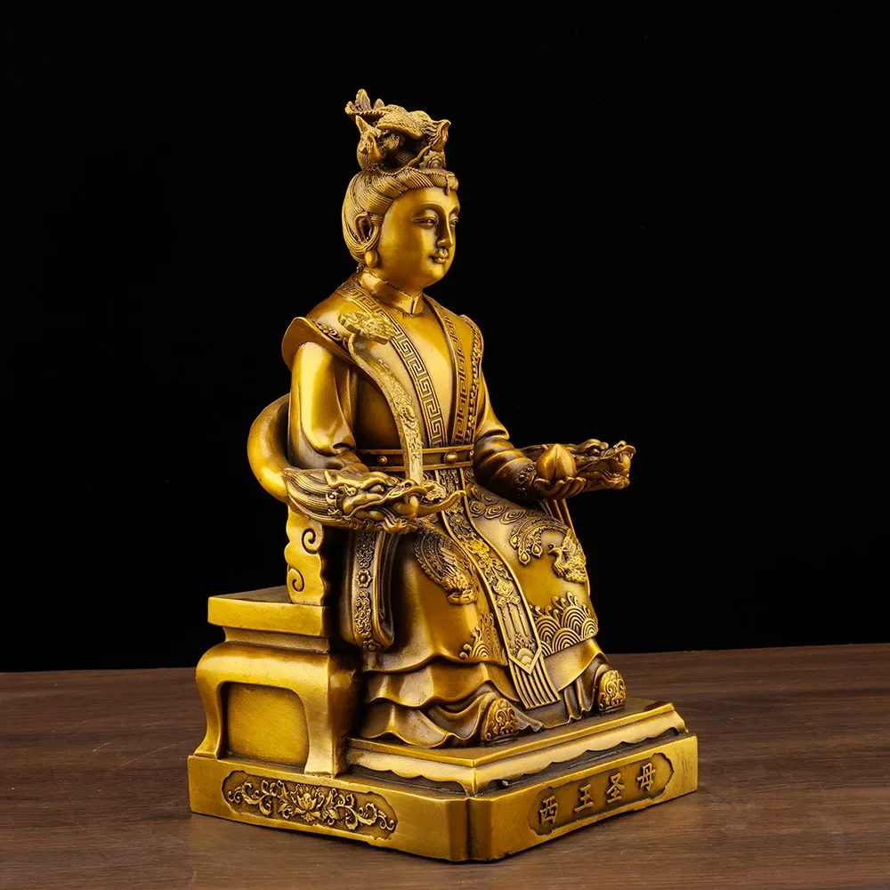 DSA pure brass Queen Mother of the West Queen Mother, Jade Pool Golden Mother, Queen Mother of the West deity statue,