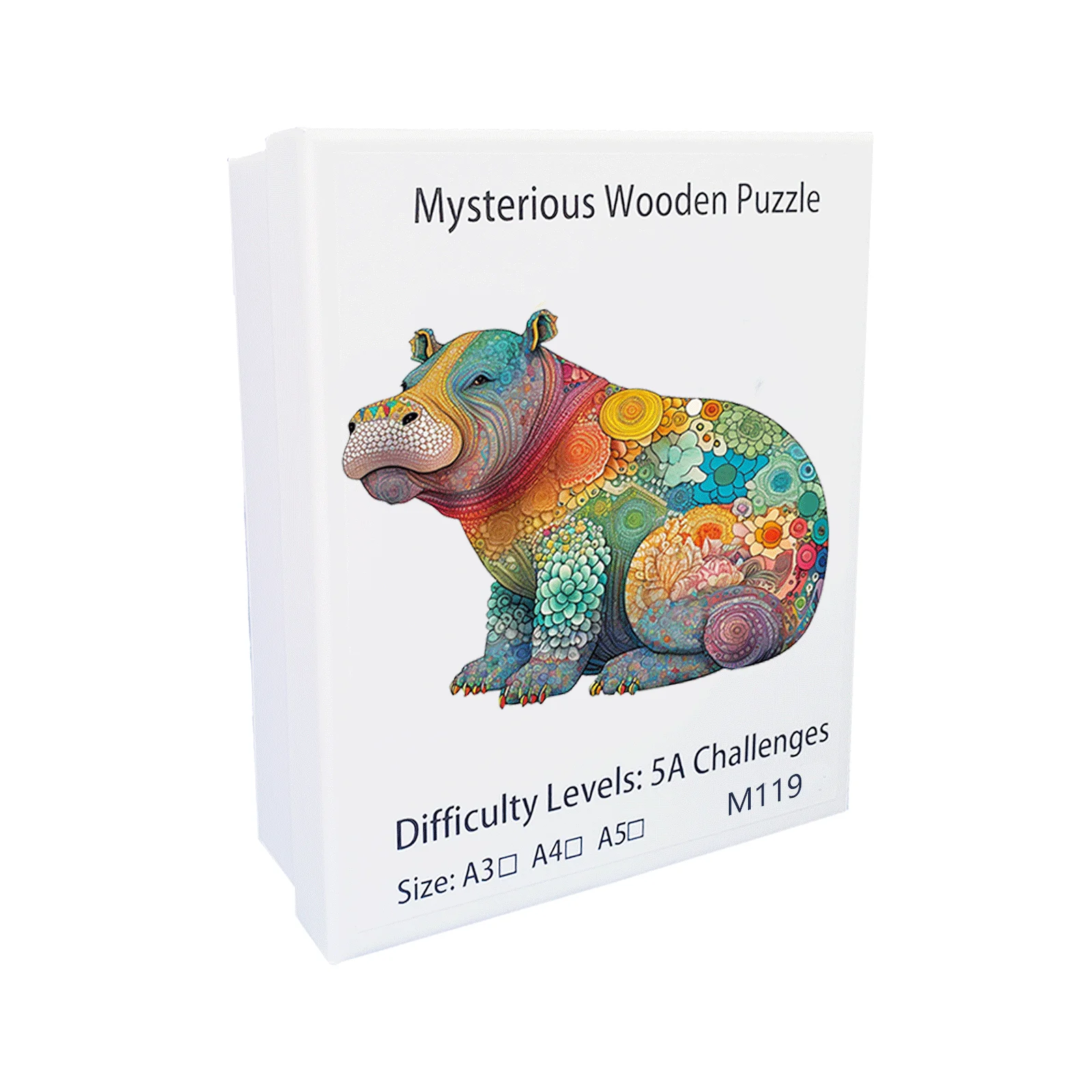 Patterned Wooden Puzzle, Irregular Animal Shapes, Educational Toys, Best Holiday Birthday Gift