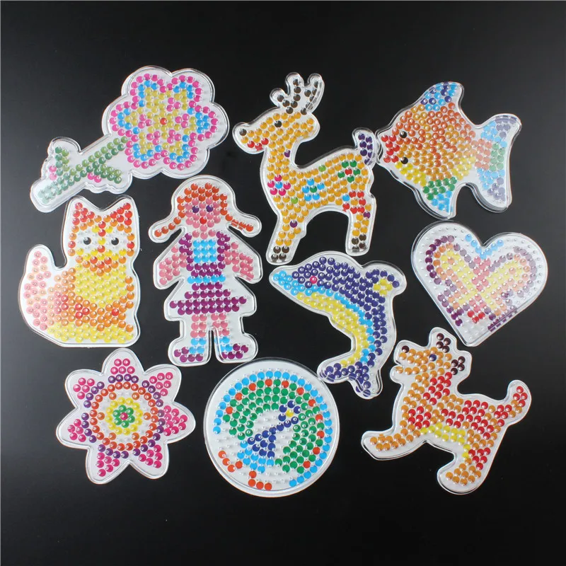 5mm Perler Beads Educational Toys for Children 3D Puzzle Pegboards Patterns Templates for Hama Beads Toys  Handmade Art