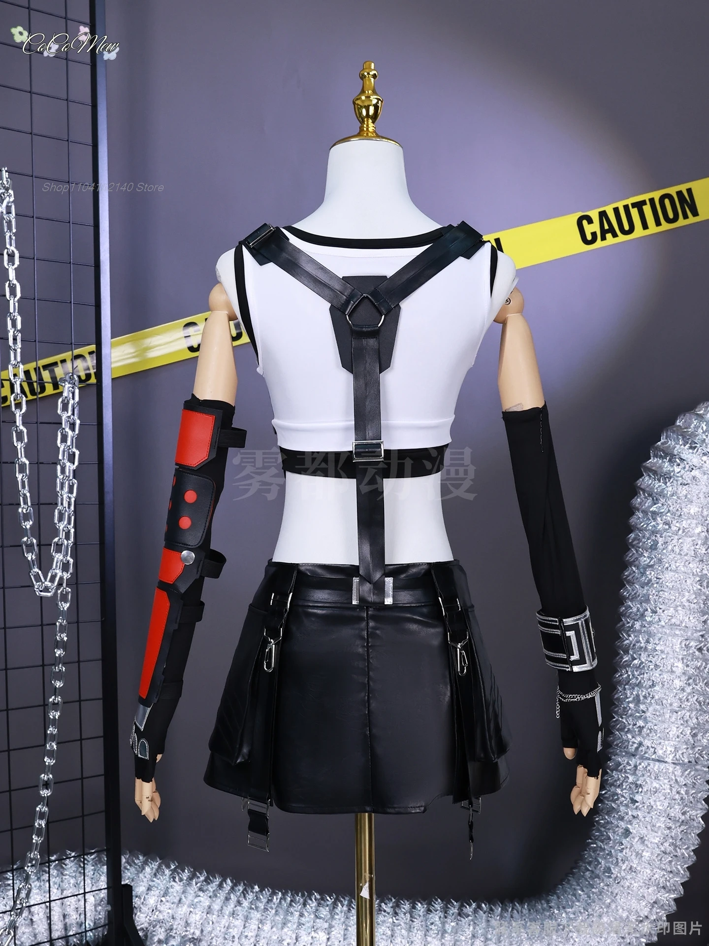 Tifa Lockhart Cosplay Costume Carnival Uniform Wig Anime Halloween Costumes Women Game