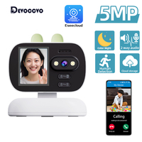 5mp WiFi PTZ Security Camera Color Night Vision Indoor Home Video Call Baby Monitor Cam Auto Tracking Mini Surveillance Camera