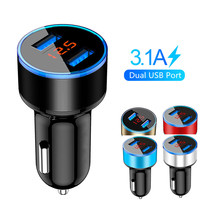 3.1A LED Display USB Phone Charger Car-Charger for Renault Megane 2 3 Duster Logan Clio 4 3 Laguna 2 Sandero Scenic 2 Captur Flu