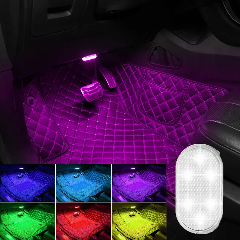 

Автомобильный Магнитный красочный атмосферный светильник, внутренний автомобильный светильник, ночной Светильник для чтения, лампа для чт...