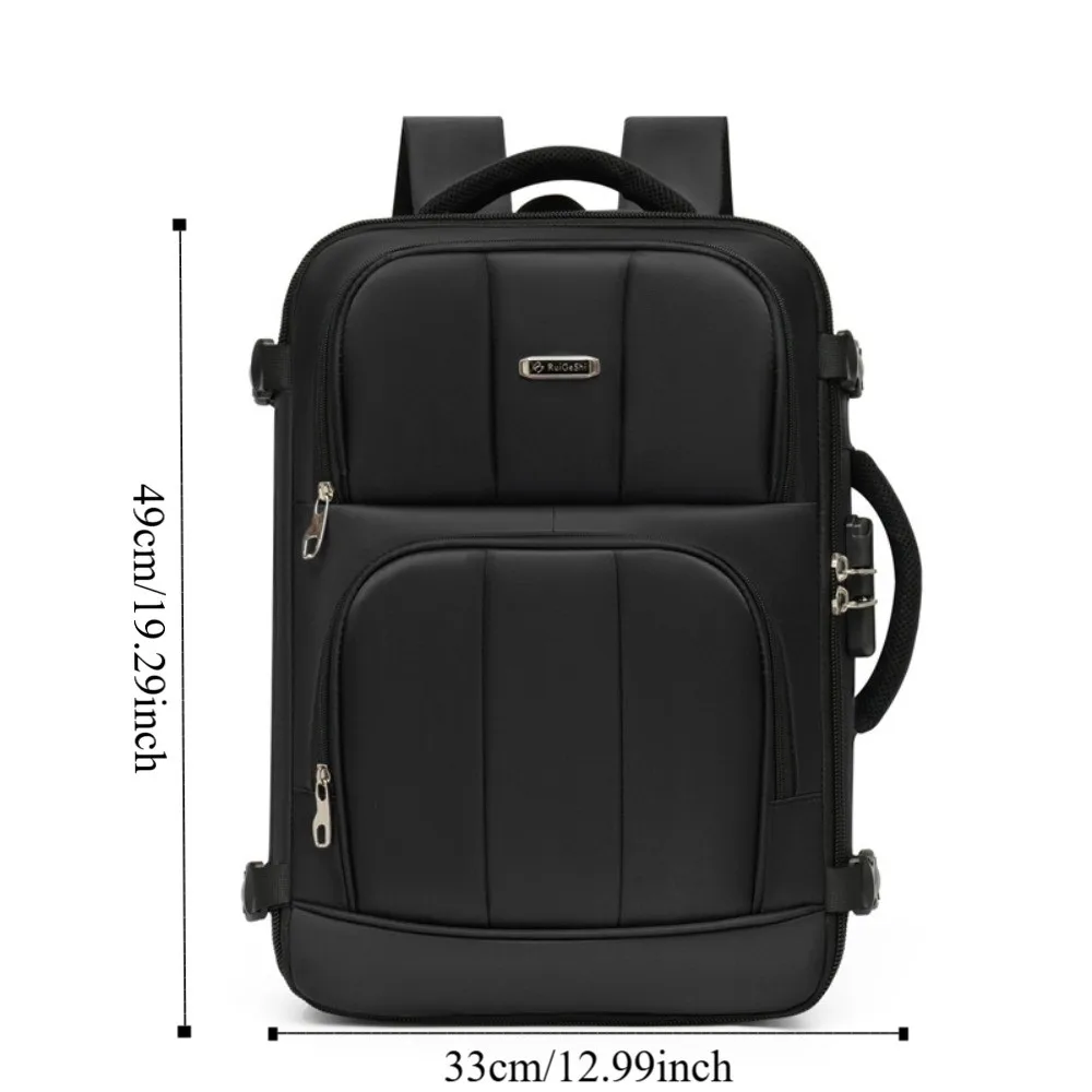 Mochila de viaje con cerradura de combinación, mochila de negocios con asa lateral antirrobo para hombre, bolsa de equipaje multicapa de gran capacidad para la universidad