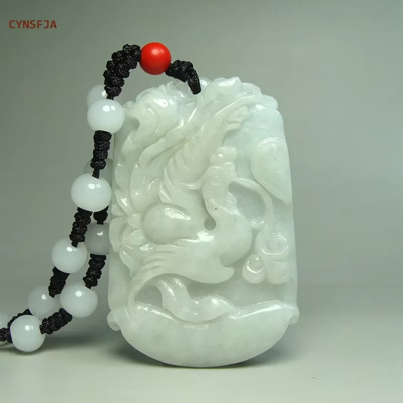 

Burmese Jadeite Phoenix Pendant Certified Grade A Natural Women's Lucky Charm Christmas Thanksgiving Gift Cyber Monday CYNSFJA