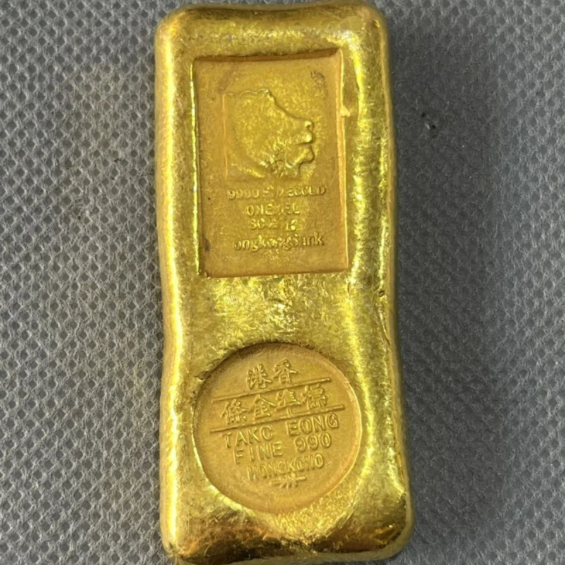 

Antique Gold Ingot Pure Copper-Plated Gold Gold Ingot Gold Ingot Collection Copper-Plated Gold Gold Ingot Hong Kong Lion's Head