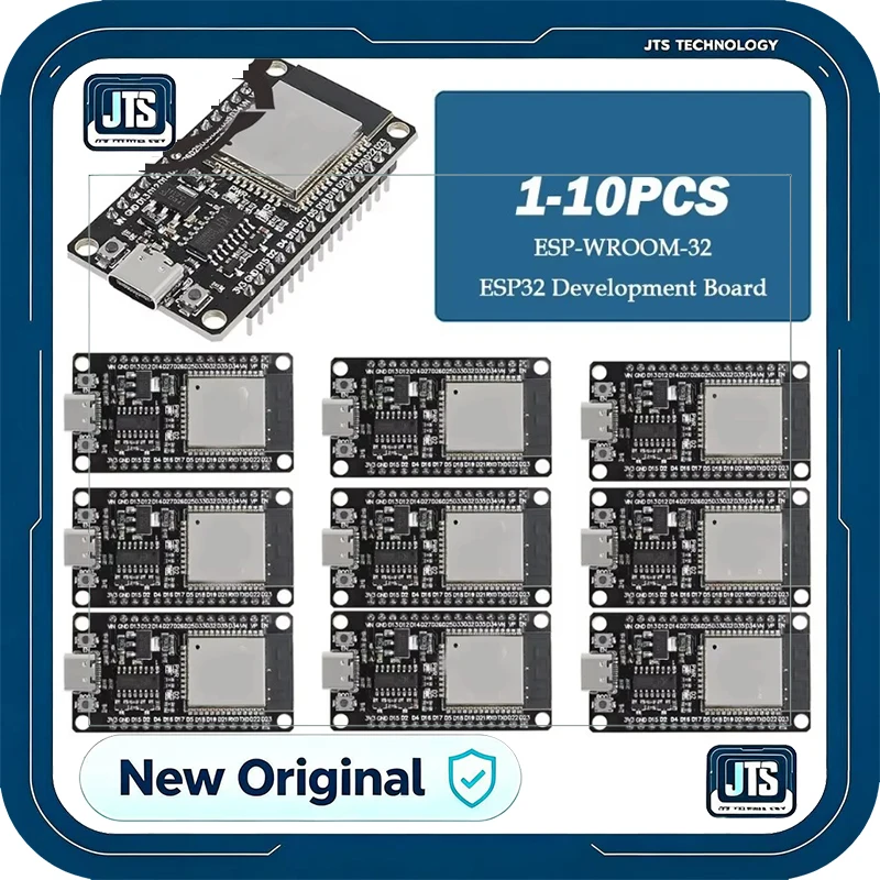 1-10PCS ESP32 Development Board TYPE-C CP2102/CH340C WiFi+Bluetooth Ultra-Low Power Consumption Dual