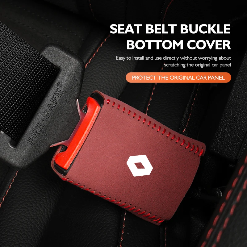 Car Seat Belt Base Buckle Protector Cover Accessories For Renaul Koleos Kadjar Scenic Megane 4 2 3 Trafic Logan