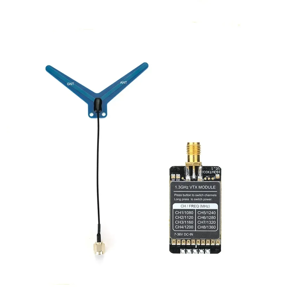 1.2GVTX 1.3G 800MW 7-36V transmitter and receiver module FPV