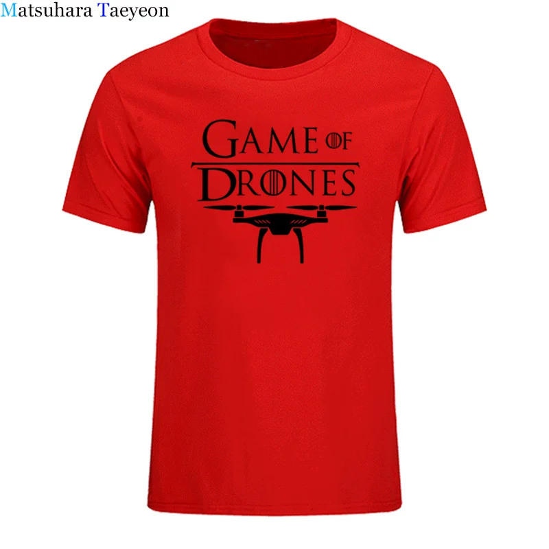 Summer New Drone T Shirts Cool Printed Mens Short Sleeve Cotton Game of Drone T-shirt Man Drone Funny Tee Shirt Tops Tee TO06