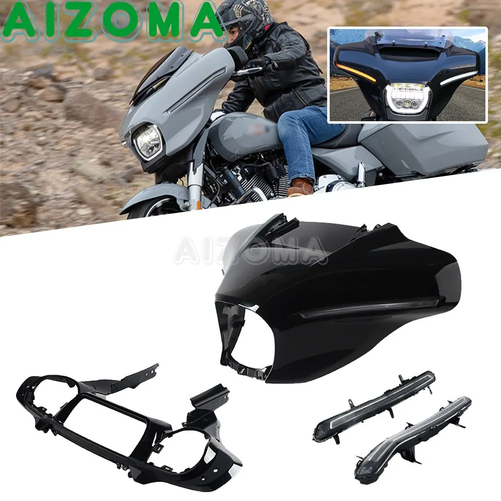 

Фонарь указателя поворота для мотоциклов Harley Touring Street Glide FLHX Ultra FLHXU FLHXSE 2023-25, внутренний и внешний обтекатель типа «летучая мышь»